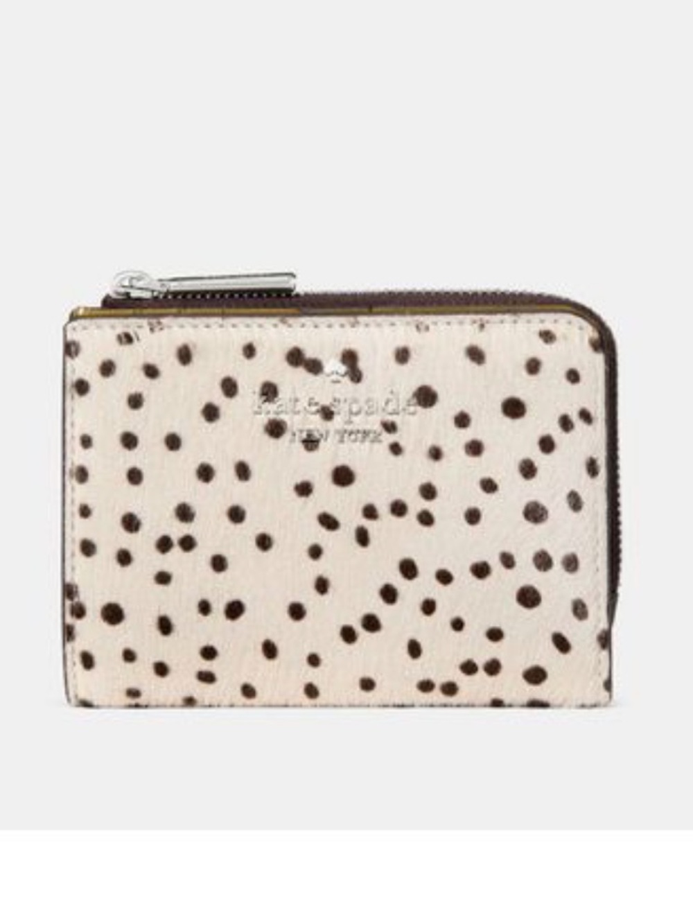 NWT kate spade Haircalf Small L-zip Wallet